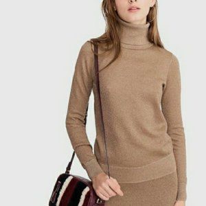 J Crew Turtleneck sweater in metallic knit